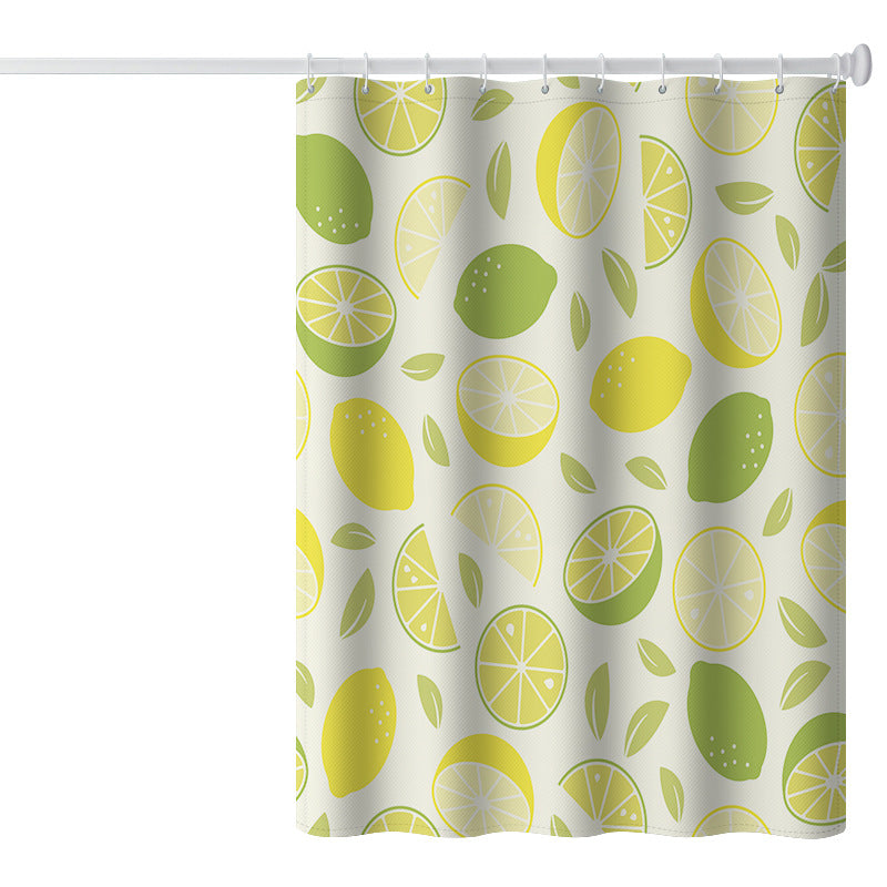 120x180cm Shower Curtain with Hooks 3D Fruit Pattern Polyester Fabric Mildew Resistant Curtain 120x180cm Shower Curtain with Hooks 3D Fruit Pattern Polyester Fabric Mildew Resistant Curtain